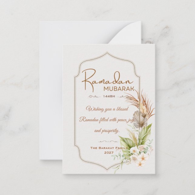 Personalized Ramadan Mubarak Greeting Card Anteckningskort (Framsida)