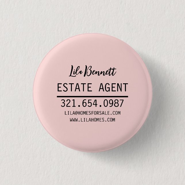 Personalized Real Estate Agent Gift Design Knapp (Framsida)