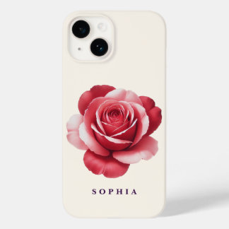 Personalized Red Rose Phone Case Elegant Romantic 