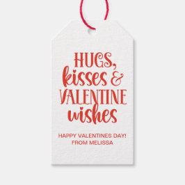 Personalized Red Valentine Wishes Presentetikett