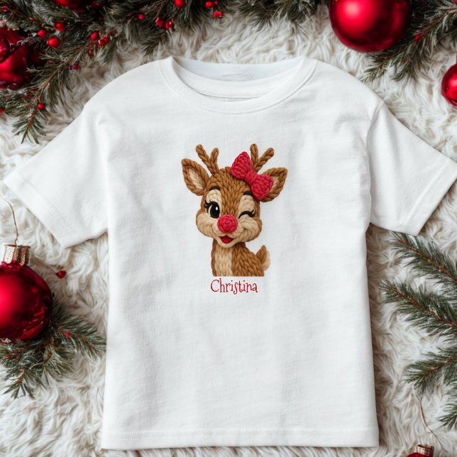 Personalized Reindeer Christmas Youth Shirt T Shirt (Skapare uppladdad)