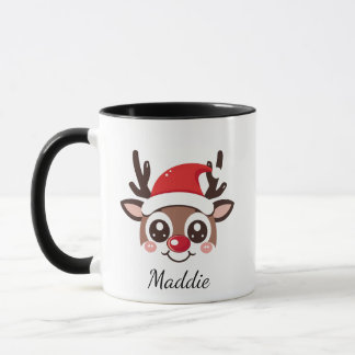 Personalized Reindeer Mug – Custom Christmas Gift Mugg