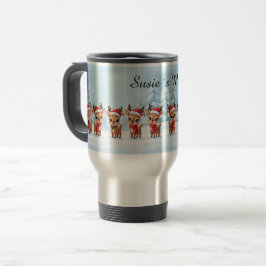 Personalized Reindeer Travel Mug, Custom Name, Chr Resemugg