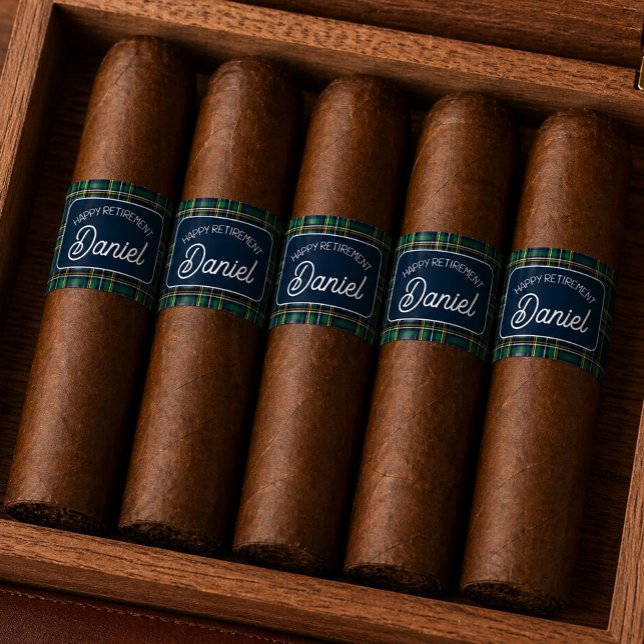 Personalized Retirement Cigar Band Sticker Returadress Etikett (Skapare uppladdad)