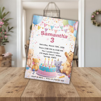 Personalized Retro Birthday Invitation Inbjudningar