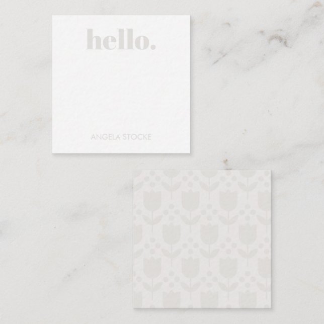 Personalized Retro Flower Anteckningskort (Fram/baksida)