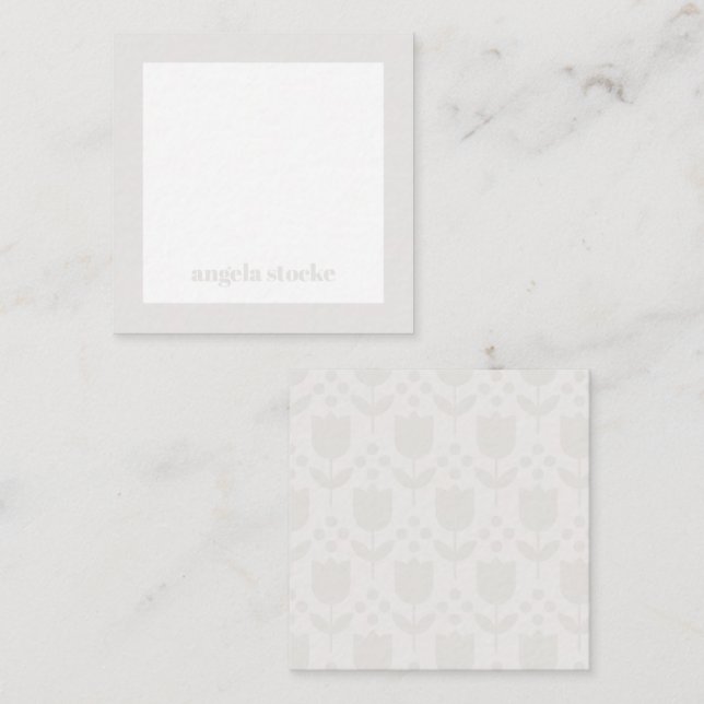 Personalized Retro Flower Note Card Anteckningskort (Fram/baksida)