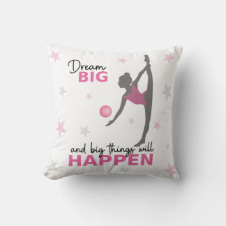 Personalized Rhythmic Gymnast "Dream Big" Throw Pi Kudde