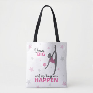 Personalized Rhythmic Gymnast Dream Big Tote Bag Tygkasse