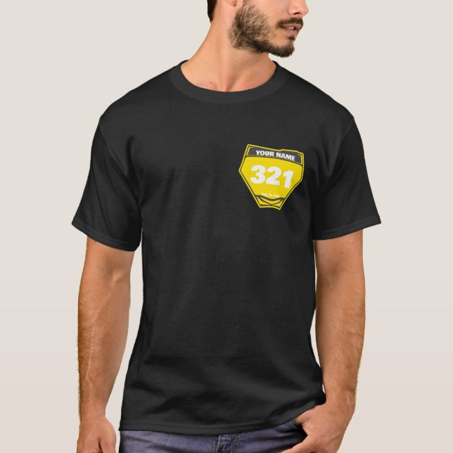 Personalized Rider Number Name T-Shirt (Framsida)