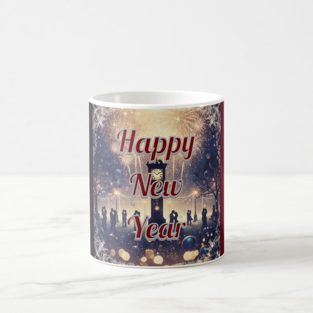 Personalized romantic New Year’s Celebration Mug  Kaffemugg (Center)