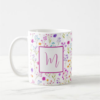 Personalized Romantic Spring Girly Flowers Kaffemugg