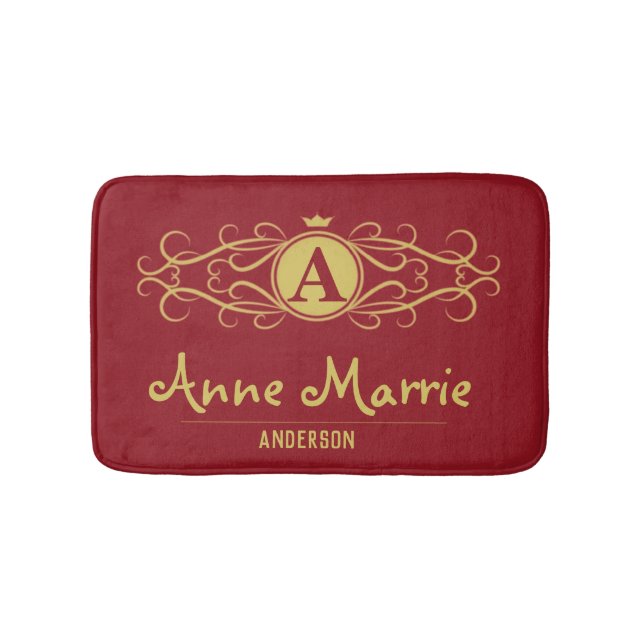 Personalized Rose Dial Women’s Elegant Custom Time Badrumsmatta (Framsidan)