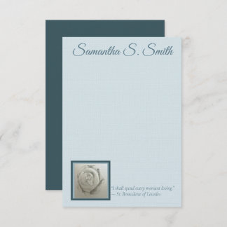 Personalized Rose Flat Note Card Inbjudningar