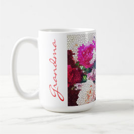Personalized Rose Mosaic Coffee/ Tea Mug Kaffemugg
