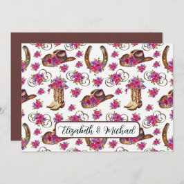 Personalized Rustic Wedding Note Card Anteckningskort