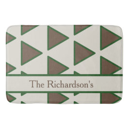 Personalized Sage Green Taupe Triangle Modern Chic Badrumsmatta