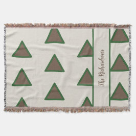 Personalized Sage Green Taupe Triangle Modern Chic Filt