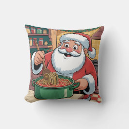 Personalized Santa Chef Pasta Night Kudde