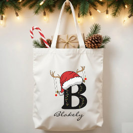 Personalized Santa Claus Tote for Mom or Grandma Tygkasse