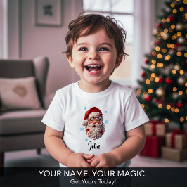 Personalized Santa Face Knitted Christmas T Shirt