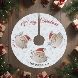 Personalized Santa – Rustic Christmas Decor Julgransmatta Borstad Polyester