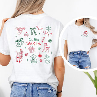 Personalized Santa & ’Tis the Season Christmas T Shirt