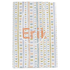 Personalized Scandinavian Folk Art Gift Bag