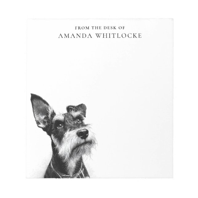 Personalized Schnauzer Anteckningsblock (Framsida)