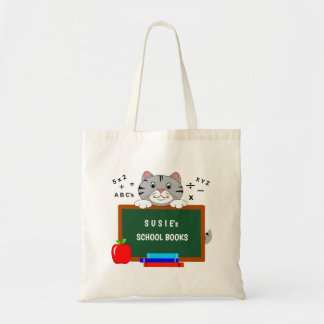Personalized School Book Tote Bags Tygkasse