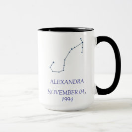 Personalized Scorpio Constellation Mug - Custom St Mugg