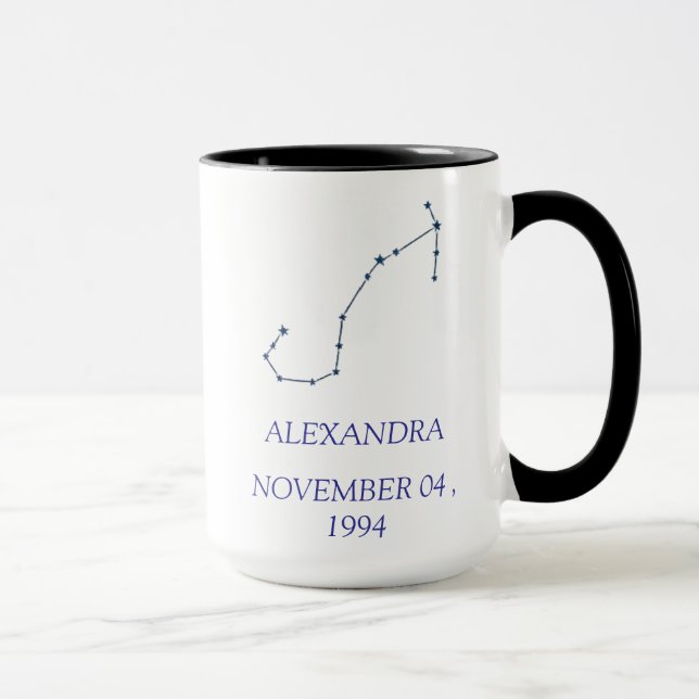 Personalized Scorpio Constellation Mug - Custom St Mugg (Höger)