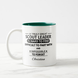 Personalized Scout Leader Appreciation Två-Tonad Mugg