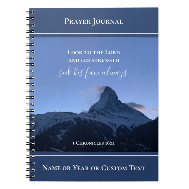 Personalized Scripture Prayer Journal Alps Photo Anteckningsbok (Framsidan)