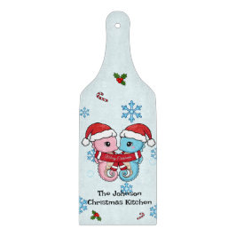 Personalized Seahorse Christmas Cutting Board