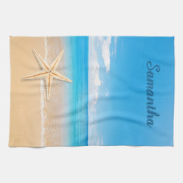 Personalized Seaside Kitchen Towel Kökshandduk