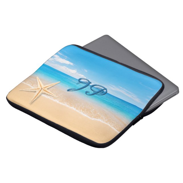 Personalized Seaside Laptop Sleeve (Framsida topp)
