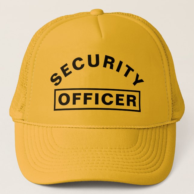 Personalized SECURITY OFFICER Text StatementYellow Keps (Framsida)