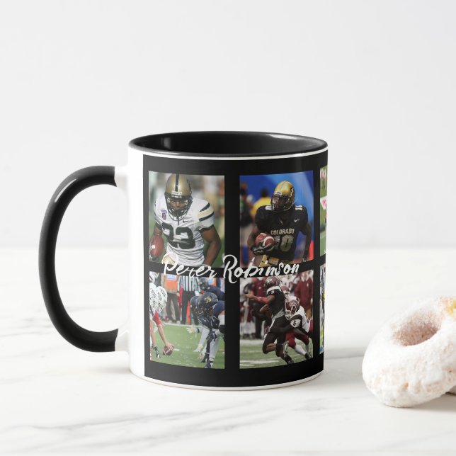 Personalized Senior Night Football Photo Keepsake Mugg (Med munk)