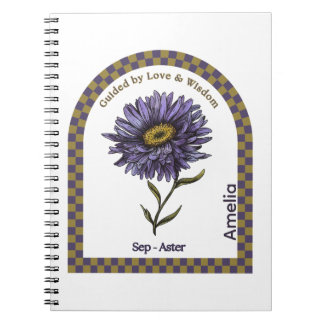 Personalized September Birth Month Flower Notebook Anteckningsbok