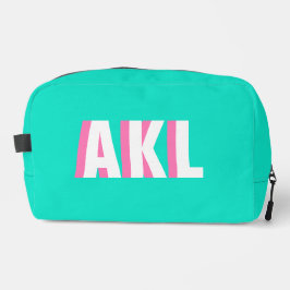 Personalized Shadow Monogram Pink Aqua Green