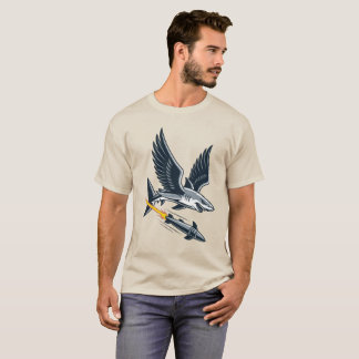 Personalized Shark with Wings and Missile Drop T Shirt