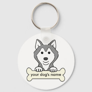 Personalized Siberian Husky Nyckelring