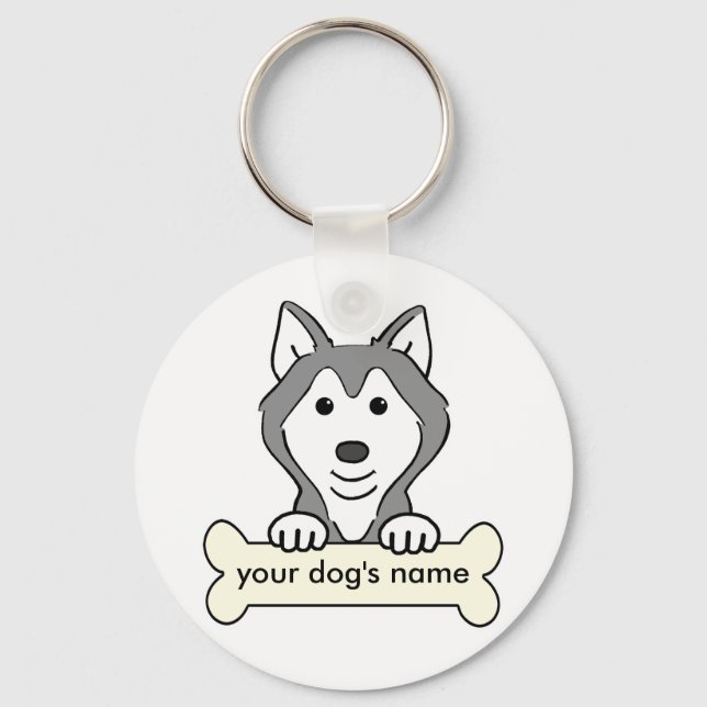 Personalized Siberian Husky Nyckelring (Framsida)