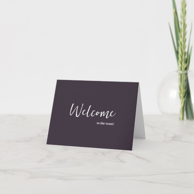 Personalized simple Elegant Welcome to the team Kort (Framsida)