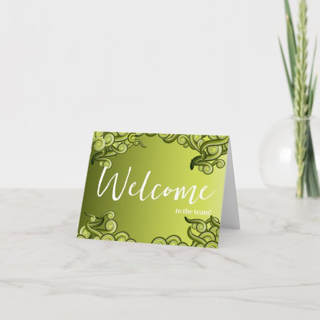 Personalized simple Elegant Welcome to the team Kort (Framsida)