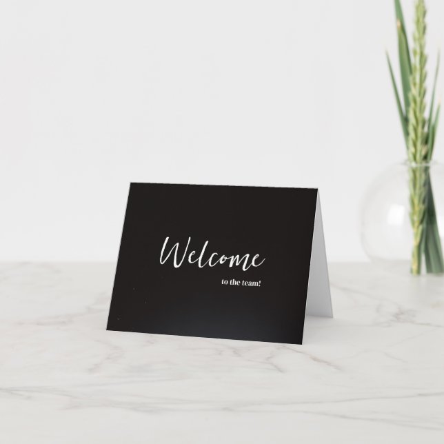 Personalized simple Elegant Welcome to the team Kort (Framsida)