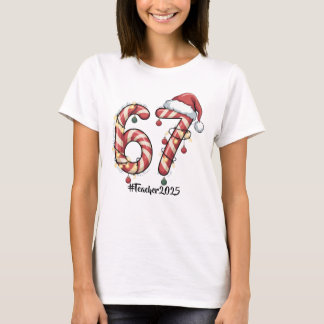 Personalized Six Seven (6-7) Teacher Christmas Mem T Shirt