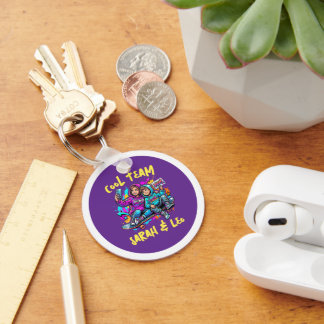 Personalized Skater Mom & Son Graffiti Keyring Nyckelring