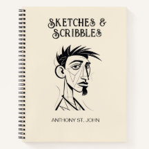 Personalized Sketches and Scribbles Notebook